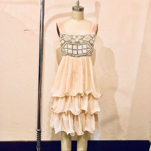 Babydoll Accordian Ruffle Overall/Jumper Dress